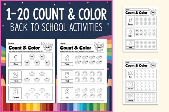 1–20 Count Color Back to School Book: A Fun and Educational Resource for Early Learners