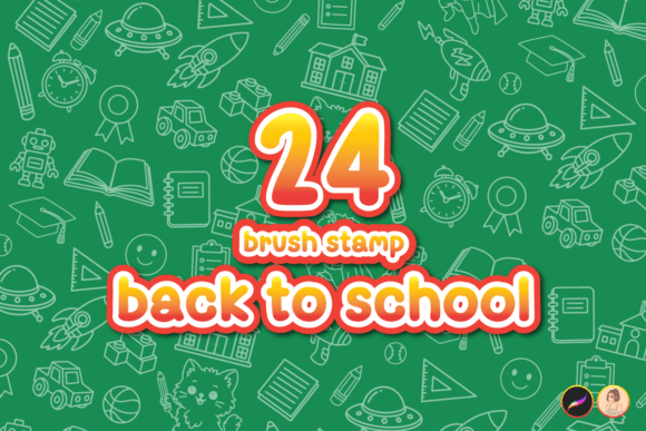 24 Back to School Procreate Brush Stamps: Creative Tools for Modern Designers and Creators
