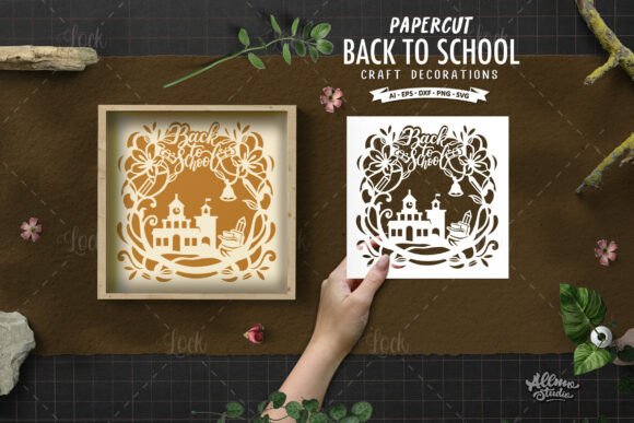 Back to School Building and Floral Frame
