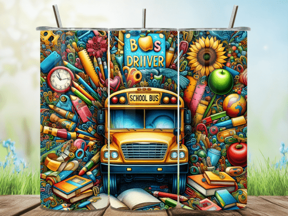 Back to School Bus Supplies Tumbler Wrap: A Creative and Practical Solution for Customized Drinkware