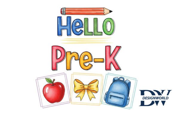 Back to School Hello Pre-k PNG: A Versatile Design for Creative Projects