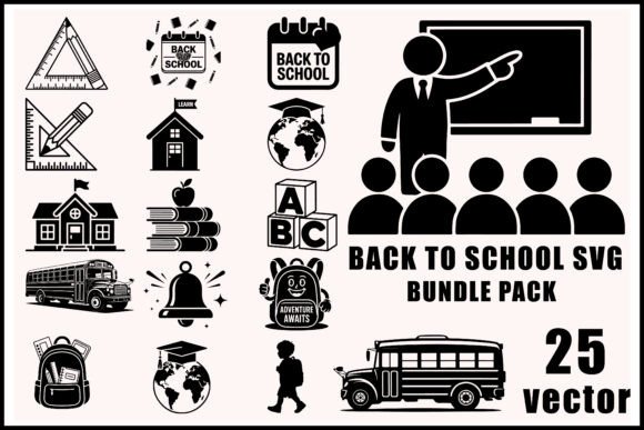 Back to School SVG Clipart Set: A Versatile Resource for Educators and Creators