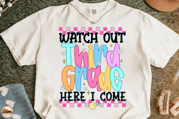 Checkered Third Grade Back to School PNG: A Versatile Design for Creative and Educational Use
