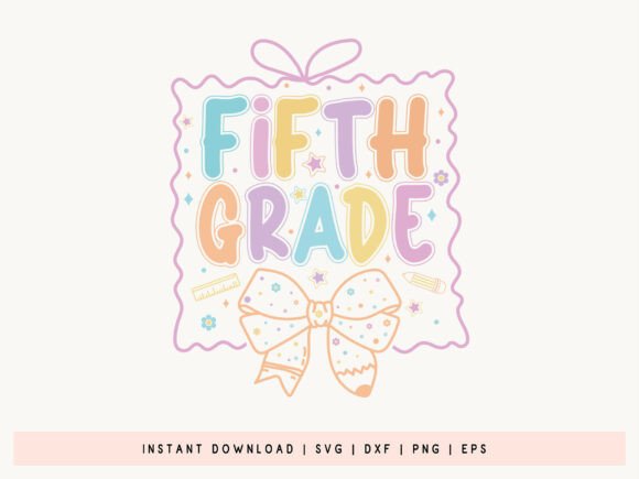 Fifth Grade Coquette Back to School SVG Design
