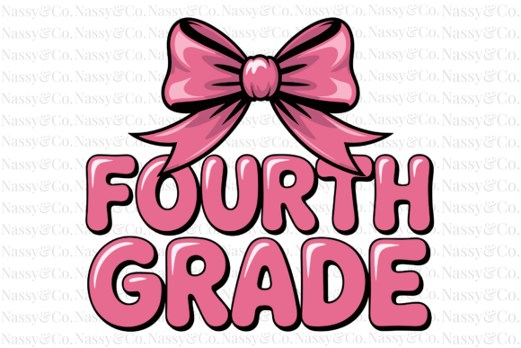 Fourth 4th Grade Back to School Bow PNG: A Versatile Design for Creative Projects