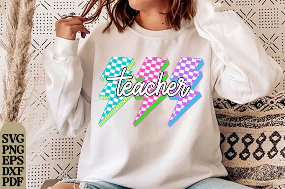 Lightning Bolt Teacher, Back to School: A Modern Motivational Design for Educators and Creators