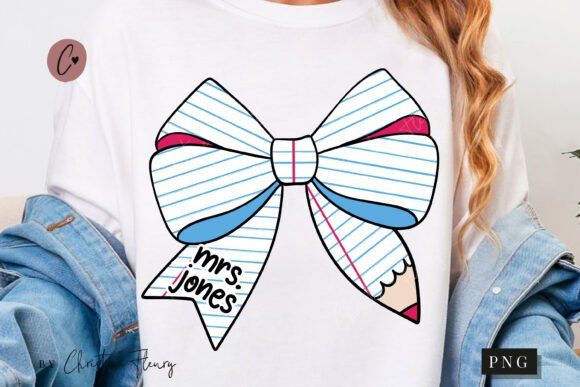 Notebook Pencil Bow PNG for Back to School