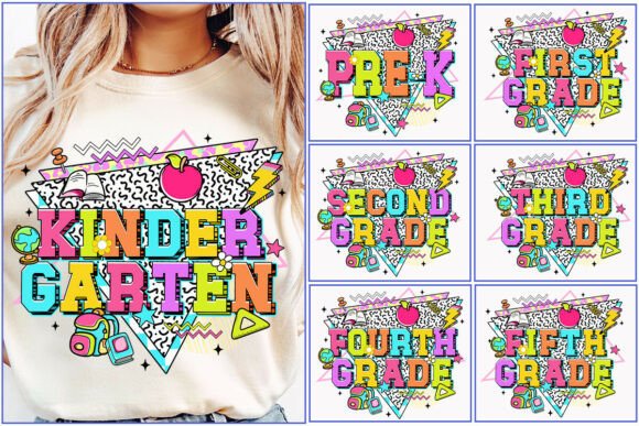 Retro Back to School Png Bundle, Teacher