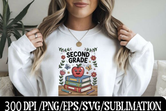 Second Grade Back to School Design with Whimsical Graphics