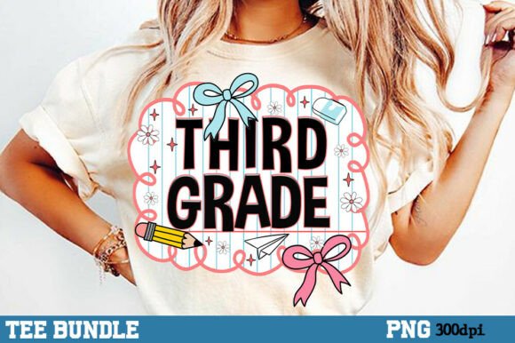 Third Grade Shirt PNG for Back to School